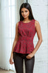 Metallic Peplum Top